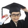 Diploma graduating little student kid