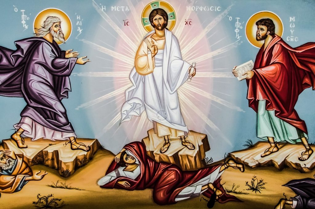 Jesus at the transfiguration icon